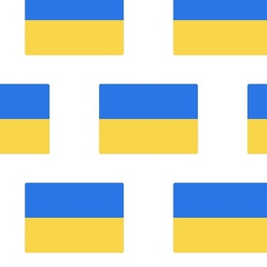 XLARGE Ukrainian Flag fabric - ukraine flag fabric - white 10in