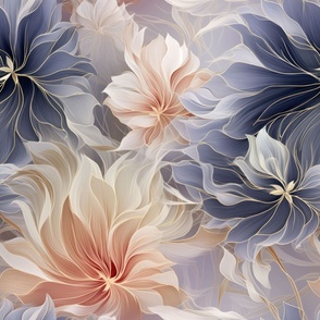 Elegant Flowing Pastel Florals  ATL_810