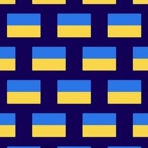 MINI Ukrainian flag fabric - ukraine flag fabric navy 2in
