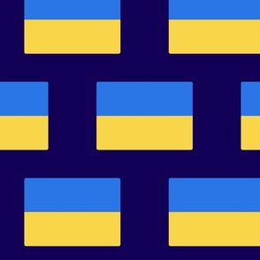 XLARGE Ukrainian flag fabric - ukraine flag fabric navy 10in