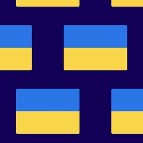 JUMBO Ukrainian flag fabric - ukraine flag fabric navy 12in