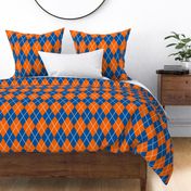 large florida blue and orange argyle