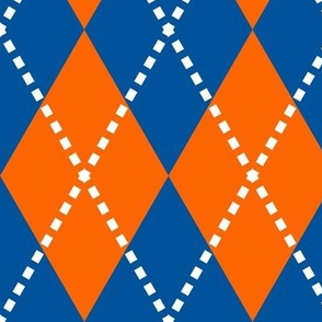 large florida blue and orange argyle
