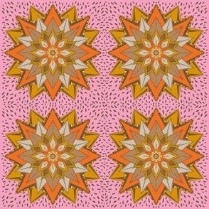 Spinning Starr_on pink_6x6