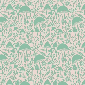 woodland mushroom rose green