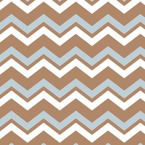 TRADITIONAL CHEVRON  DARK BROWN, BLUE, WHITE  LARGE SCALE