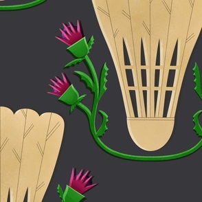 Shuttlecock and Thistles Pattern