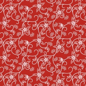 French country linens 2 cotton candy on poppy red