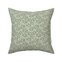 Roarin Florals in Sage and Ivory 4x4