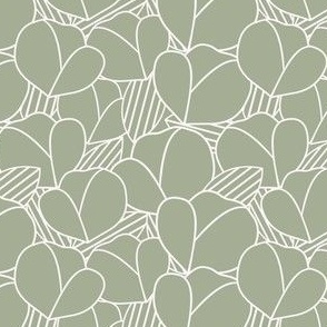 Roarin Florals in Sage and Ivory 4x4