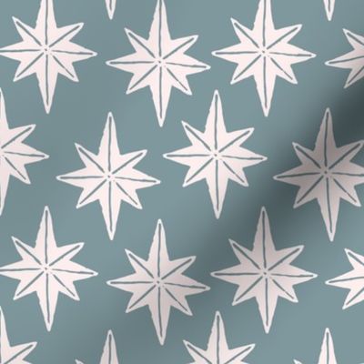 Winter Solstice Star in Pewter Green Gray