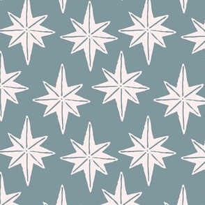 Winter Solstice Star in Pewter Green Gray