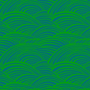 Green Rolling Waves