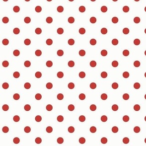 Dotty: Cherry Red & White Polka Dot, Red Dotted