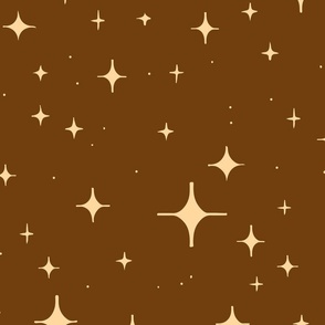 Retro Space Travel - Stars in the night brown L