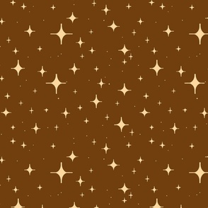 Retro Space Travel - Stars in the night brown M