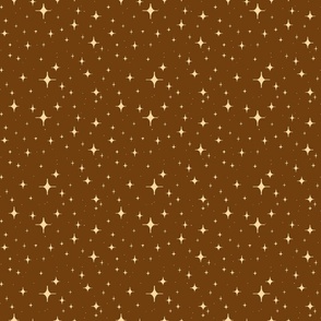 Retro Space Travel - Stars in the night brown S