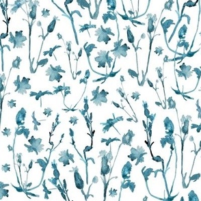 teal wildflower grasses / blue