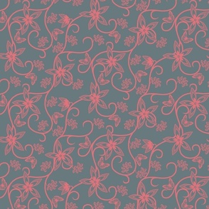 French country linens 2 watermelon on slate