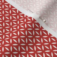 Leafpoint Lattice: Cherry Red & Cream Latticework