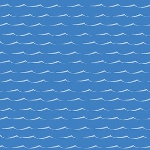 Wave Crests in Ocean Blue