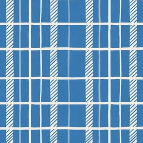 Cornflower Blue checked Plaid_Large