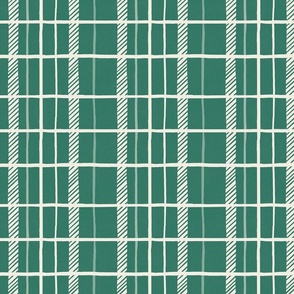 Emerald Green checked Plaid_Medium