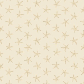 small delicate speckled stars - eggshell cream white and golden honety yellow sand