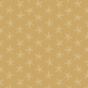 small delicate speckled stars - golden honety yellow sand