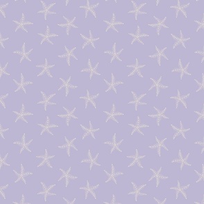 small delicate speckled stars - pastel lavender and eggshell white