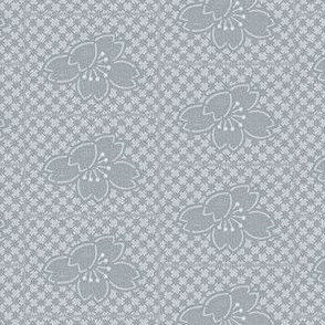 Plum Blossoms Quilt - gray