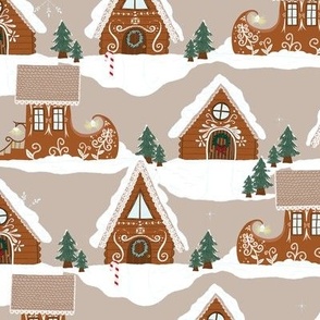 Gingerbread Village - Biscuit Beige 