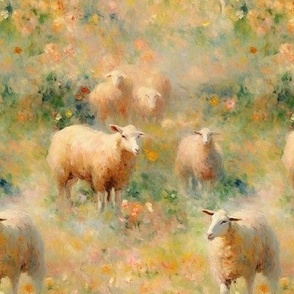 oil painted sheep