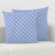 French country floral simple in charming Forget-me-not blue and white