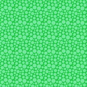 Dragon skin green polka dot 3”