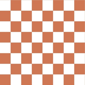 Jumbo Scale // Dark Coral Pink Checkers Checkerboard Retro 2.5 Inch Squares  