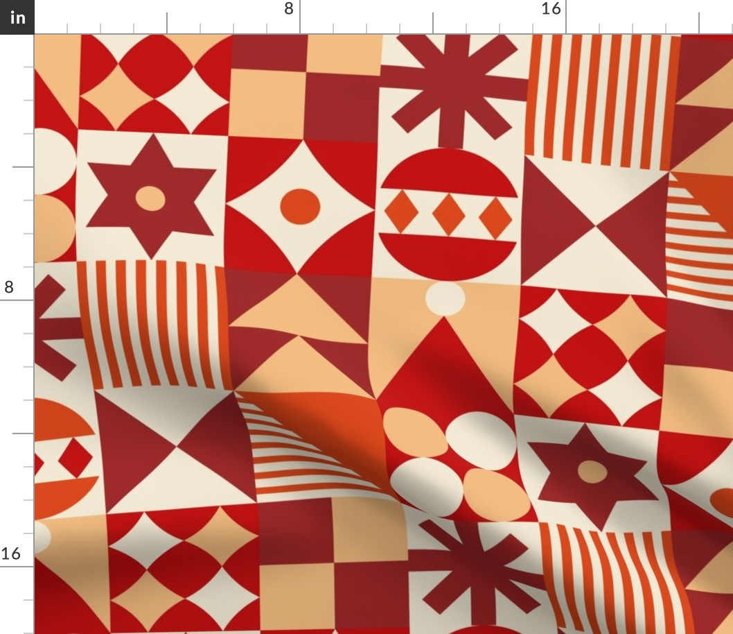 Christmas Patchwork 1 Red