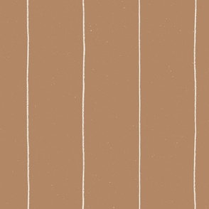 Thin grungy off white crayon or chalk stripes on medium brown / You are not alone from Empathy