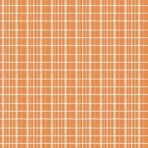 Pumpkin orange checked Plaid_Small