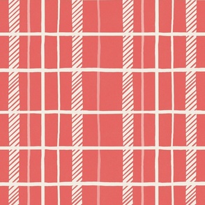 Bright pink checked Plaid_Large