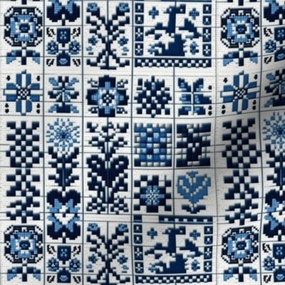 Austrian Blue Cross Stitch Pattern