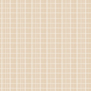 Tan cream checked Plaid_Small