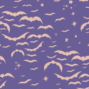 Halloween Bats in Purple and Pink Large