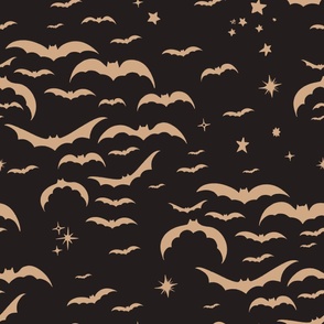 Halloween Bats in Black and Dusty Pink Large