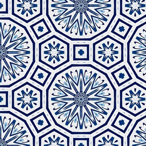 Mosaic Tiles Blue and White Mosaic Persian Tiles Mandala Installation  Moroccan Tiles Patio Mosaic Geometric Tiles Art Tiles 