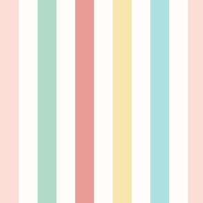 Vintage summer time - big stripes - FABRIC
