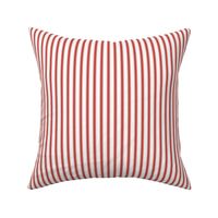 Ticking Stripe: Cherry Red & White Pillow Ticking