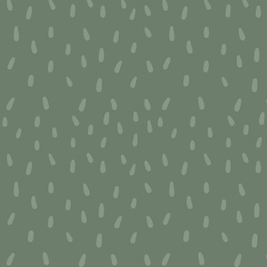 Dark Sage Green Boho Drops Texture Pattern