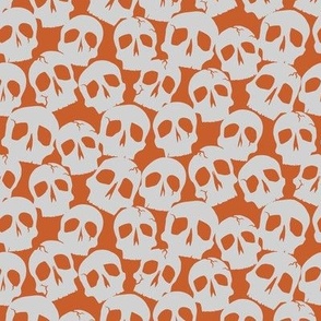 Cracked Skulls on Orange