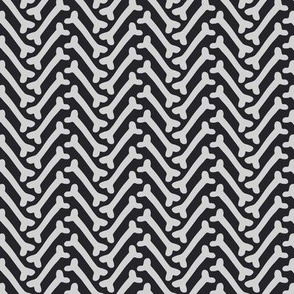 Halloween Herringbone on Black